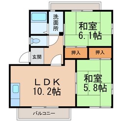 和歌山市駅 バス20分  栗栖下車：停歩3分 2階の物件間取画像